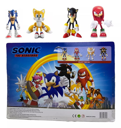 Cartela Sonic Con 6 Figuras